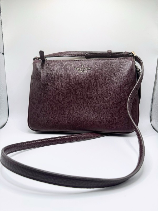 Crossbody Bag Purse Women’s Brown Leather Kate Spade- Please See Photos