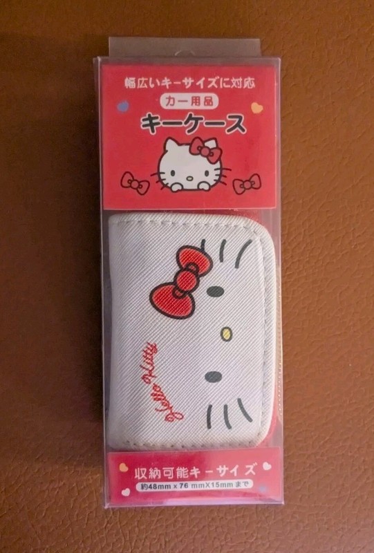 Sanrio Original Hello Kitty Car Smart Key Holder Case Pouch Keychain
