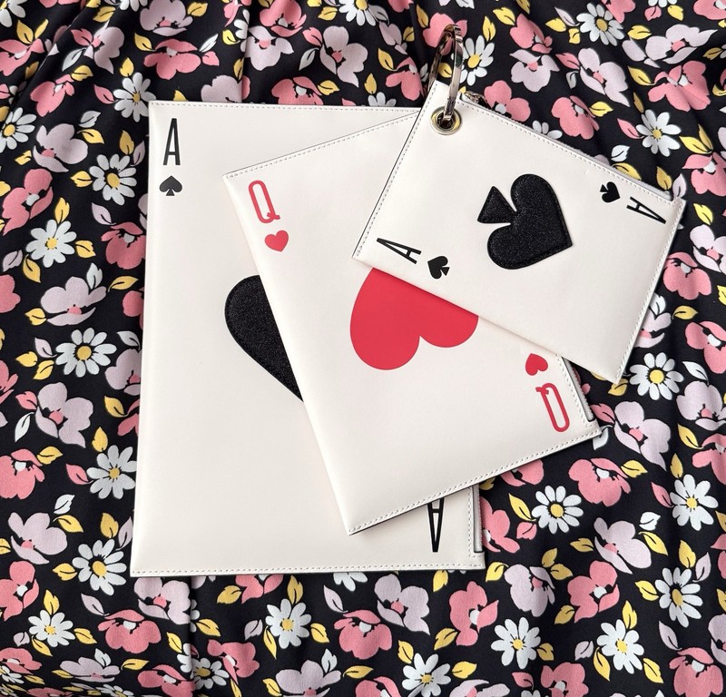 NWOT Kate Spade Lucky Draw Triple Pouch