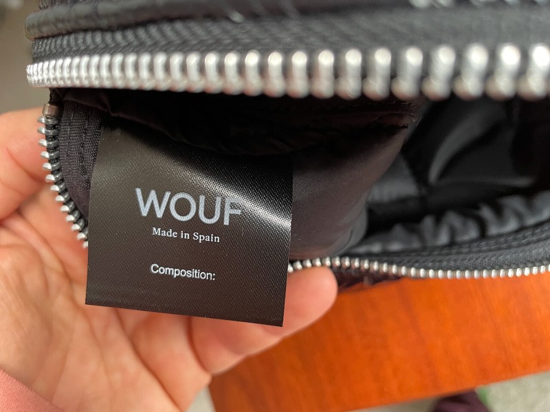 NWT Wouf Black Glossy WaistBag Bum Bag Fanny Pack gallery