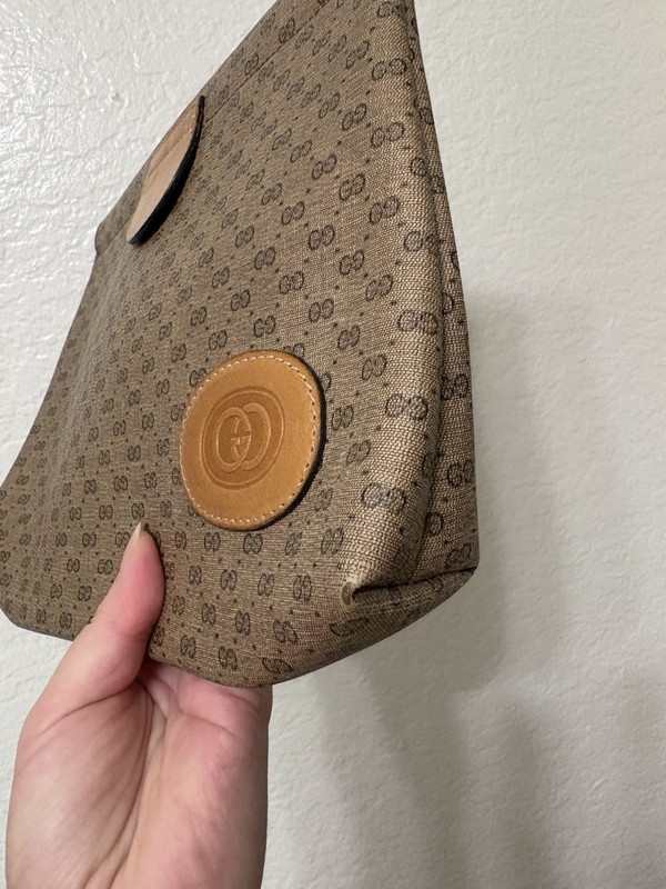 Auth Gucci Micro GG Clutch Brown gallery