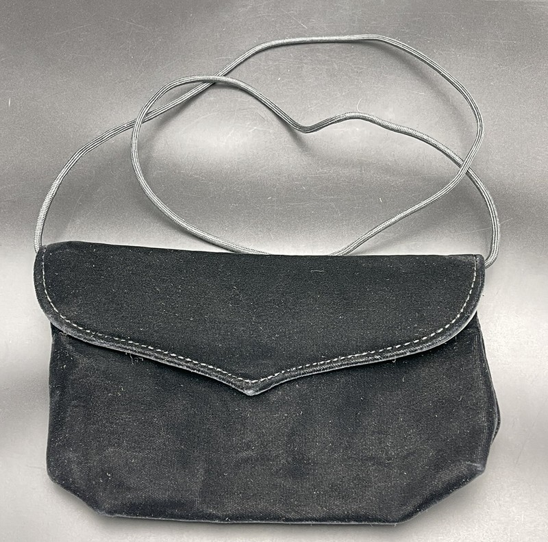 Rome Crossbody Black Velvet Evening Bag Formal Cocktail Party