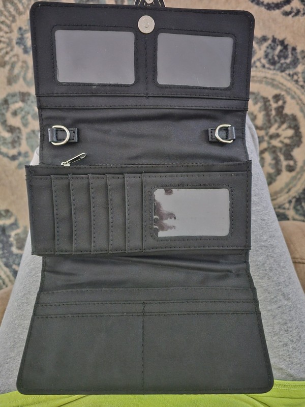 Justin West Women’s Blue/Black Camouflage Purse With Wallet gallery
