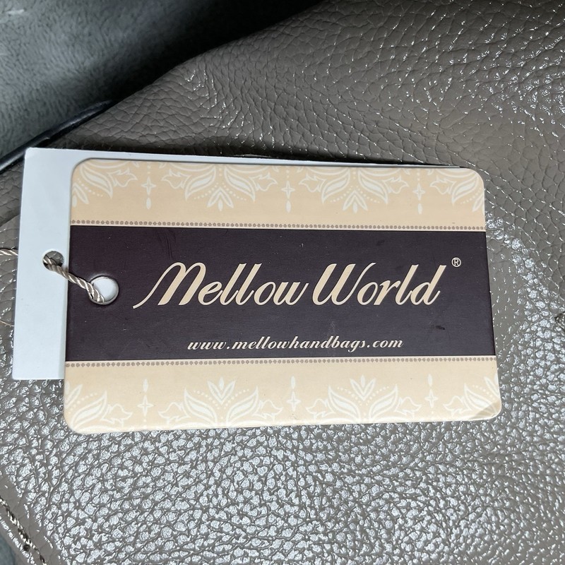 Mellow World Mocha Brown Vegan Leather Crossbody Shoulder Bag Gold Zipper NWT gallery