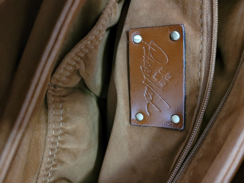 Patricia Nash Tooled Paris Leather Satchel Twisted Rope Handles Embossed Leaves gallery