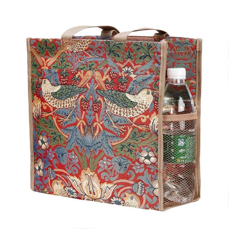 William Morris Strawberry Thief Red Shopper Bag gallery