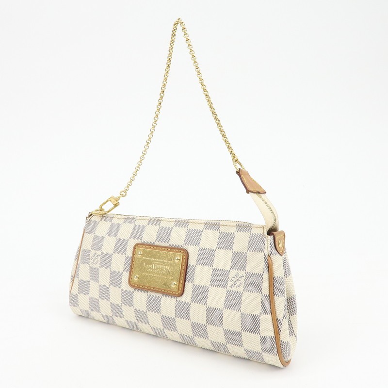 Louis Vuitton Damier Azur Eva 2Way Bag Hand Bag Shoulder Bag N55214 Used F/S gallery