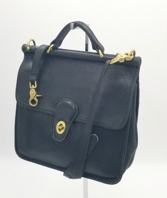 Coach Vintage Black H5C-9927 Willis Leather Crossbody w/ Turnlock 30129267