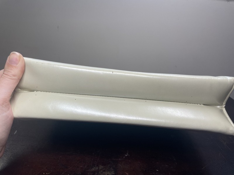 Vintage Mar-Shel Handbag Midcentury 60s Off-white Gold Toned Clasp Purse gallery