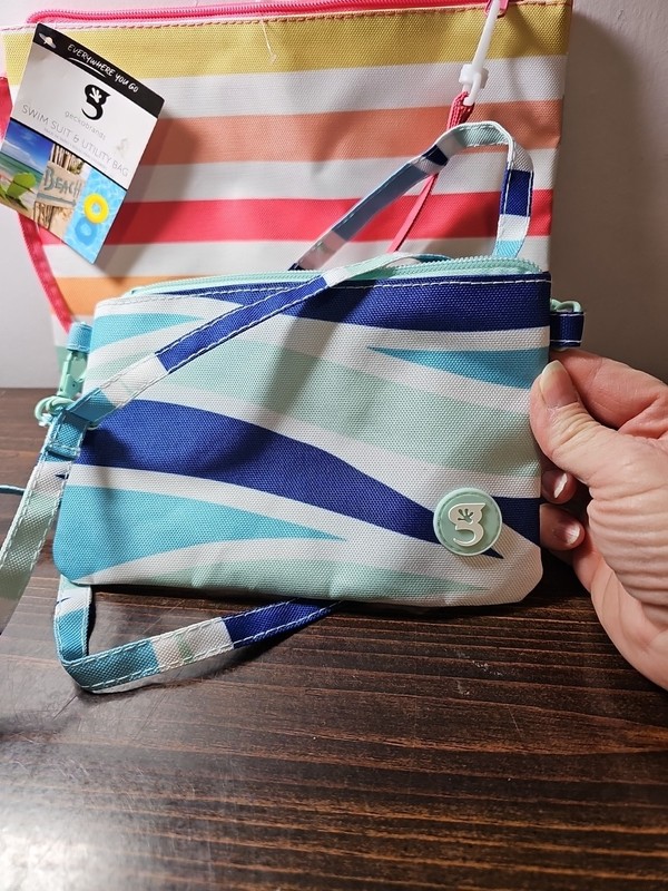 Lot of 2 Geckobrands Wet Clothing Utility Bag 12” x 8.5” Wristlet Crossbody gallery