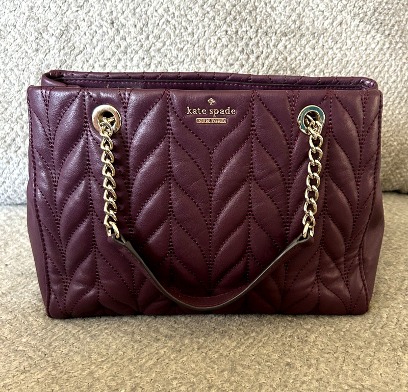 Kate Spade Briar Lane Mini Emelyn Quilted Crossbody Deep Plum Bag