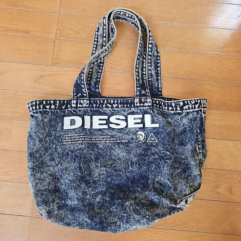 DIESEL Canvas Tote Bag Unused Near Mint 46cm x 25cm x 16cm