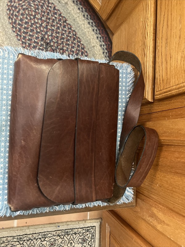 Satchel Leather Flap Bag Case Crossbody 12×10 Hand Made Artisan