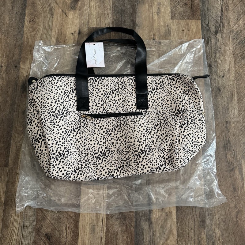 Mali + Lili Weekender Bag Travel Duffel Leopard Print Lightweight Carry On New