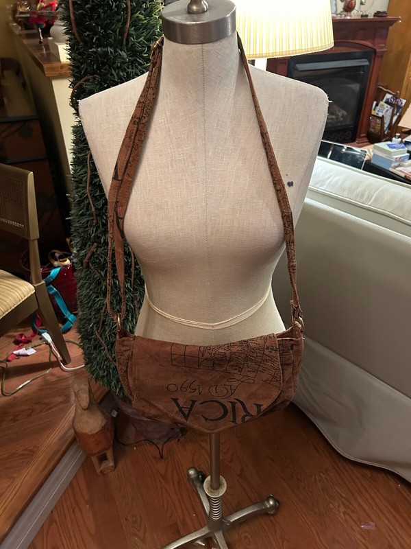 Africa/map Print Fabric (ultra suede) Women’s Ladies Pocketbook Bag/purse