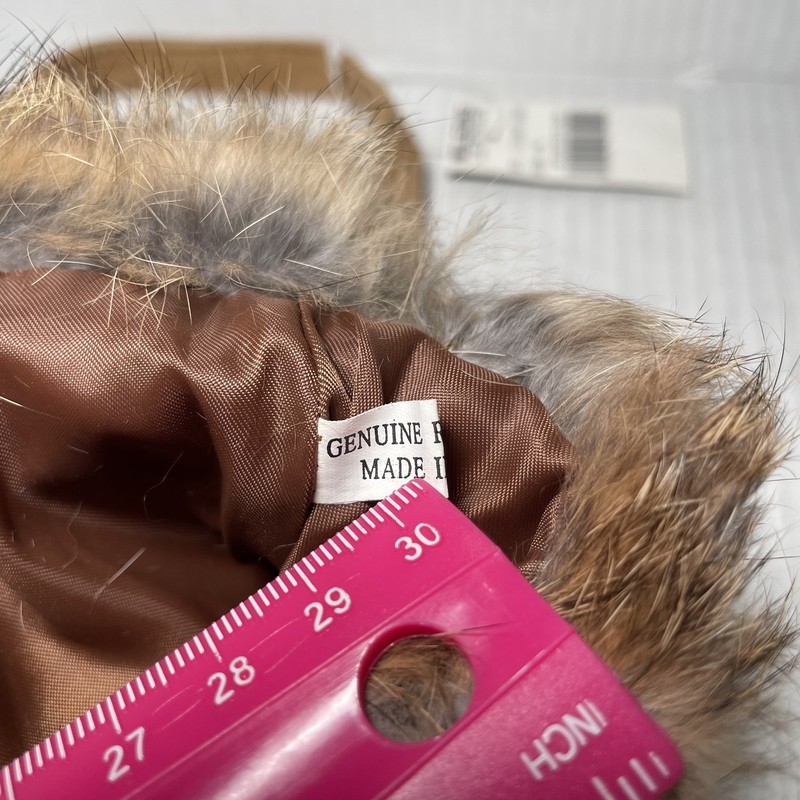 Vintage Wilsons Leather Brown Rabbit Fur Purse New With Tag Magnetic Button gallery