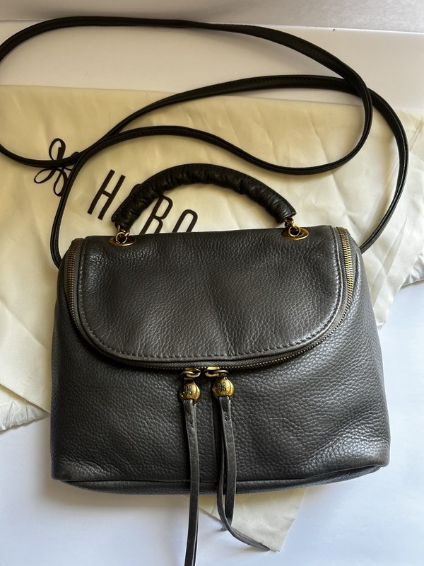 HOBO International Fern Satchel+crossbody -Grey/Taupe Leather Lightweight