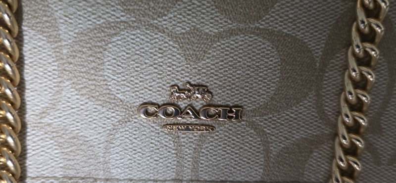 Coach mini Klare Crossbody bag in signature canvas 22" chain drop gallery