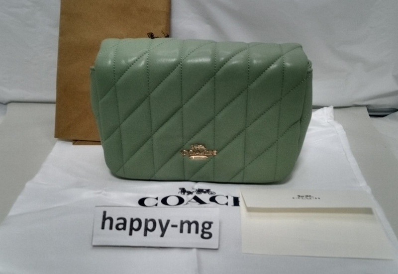 COACH Quinn Bag With Quilting In Sage CY663 Pale Green Authentic New Japan