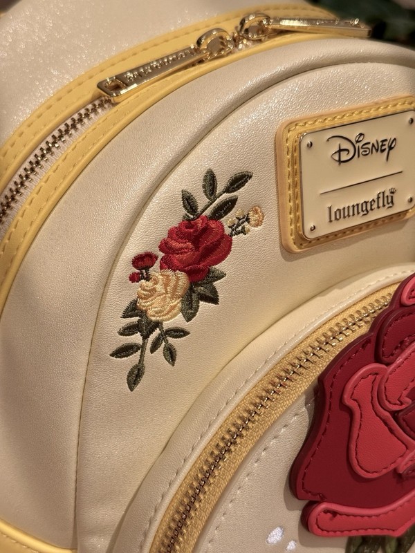 NWT Loungefly Disney Beauty and The Beast Enchanted Rose Shimmer Mini Backpack gallery
