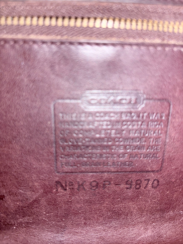 Vintage Coach Court Bag Brass/Mahogany Brown 9870 gallery