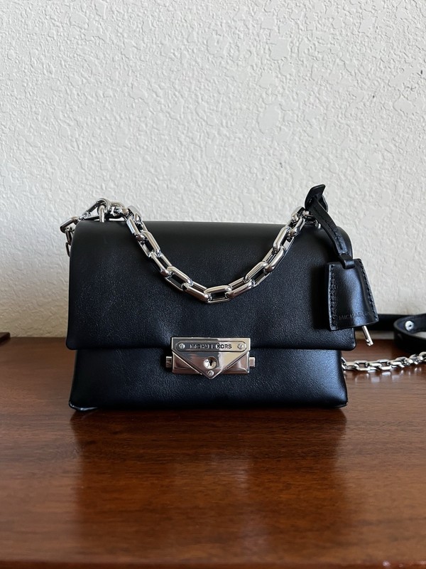MICHAEL MICHAEL KORS Cece Extra-Small Leather Crossbody Black/Silver