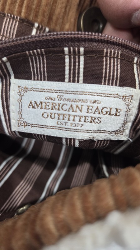 American Eagle, Shoulde Bag 12 inches long missing two front button Y2K. gallery