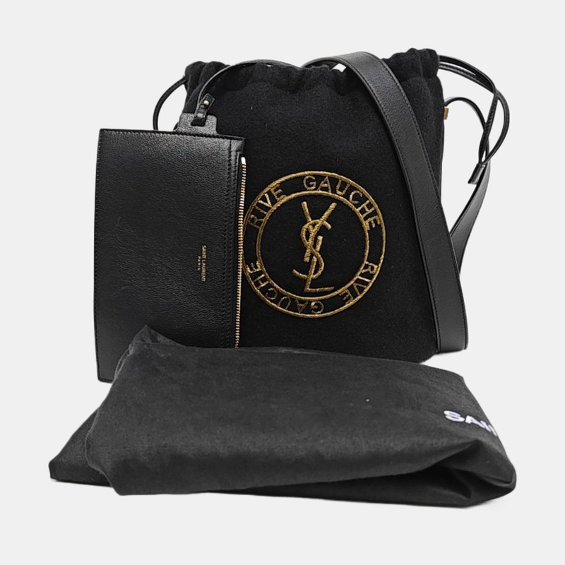 Yves Saint Laurent KAHALA Crossbody bags Cloth Black Free Shipping | Duties Paid gallery