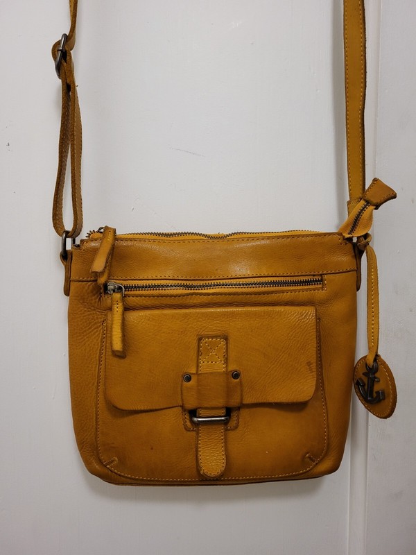 HARBOUR 2ND MARLIES FLAP WITH BUCKLE SOFT LEATHER CROSSBODY BAG GOLDEN BROWN