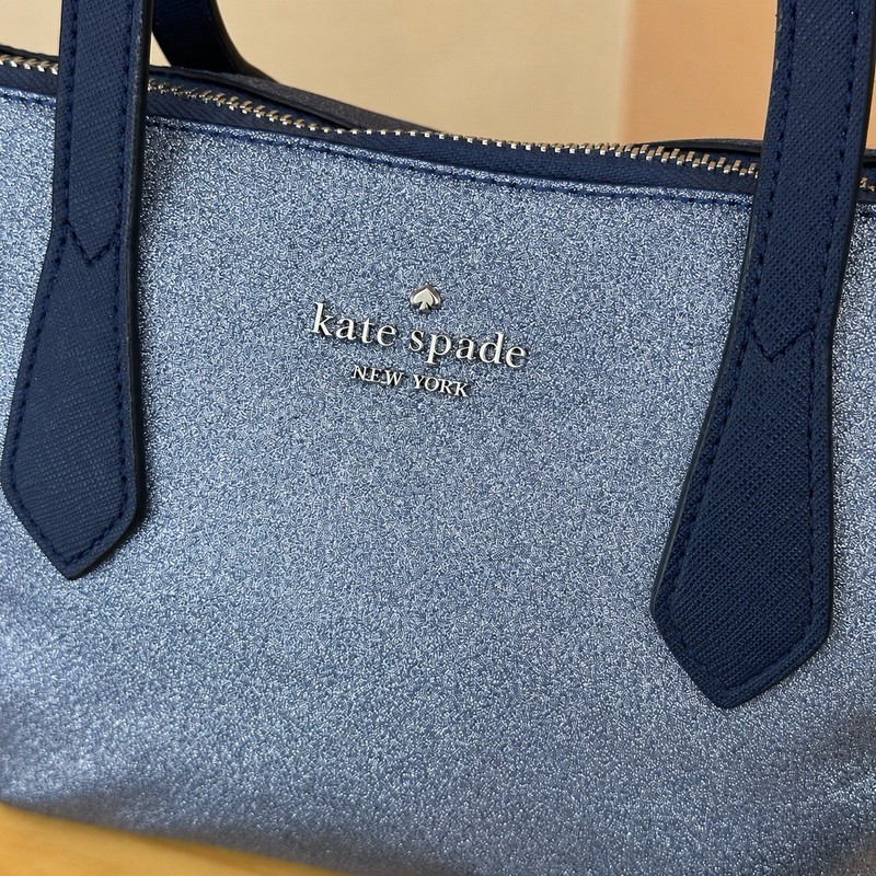 Kate Spade Joeley Glitter Small Satchel Crossbody Bag Blue Dusk Navy Sparkle gallery