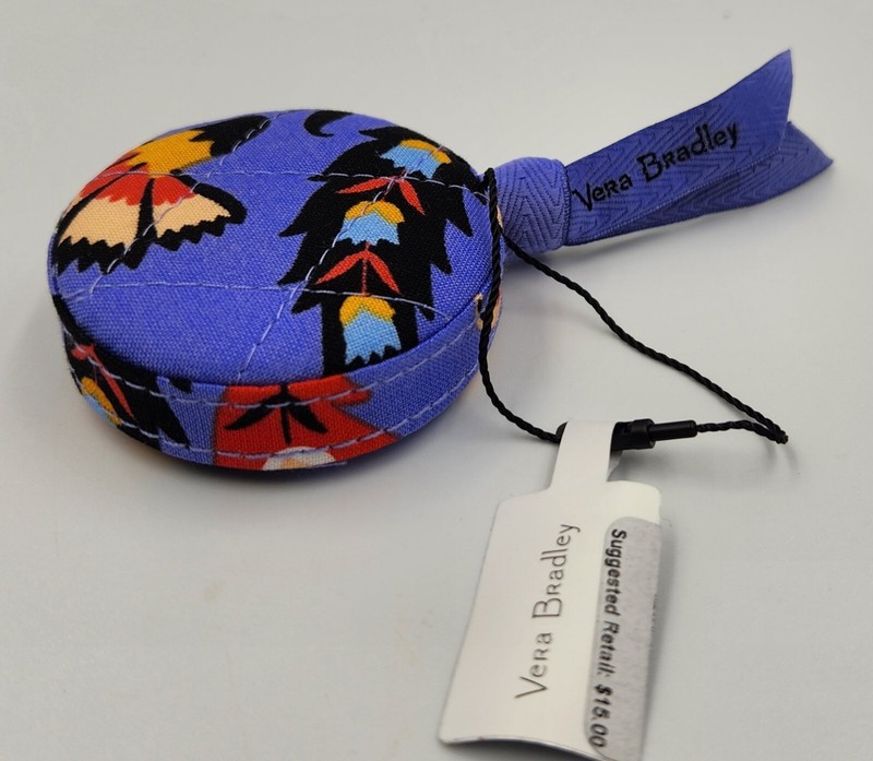 NWT~Original Bag~Vera Bradley~60″ Retractable Tape Measure Mural Garden
