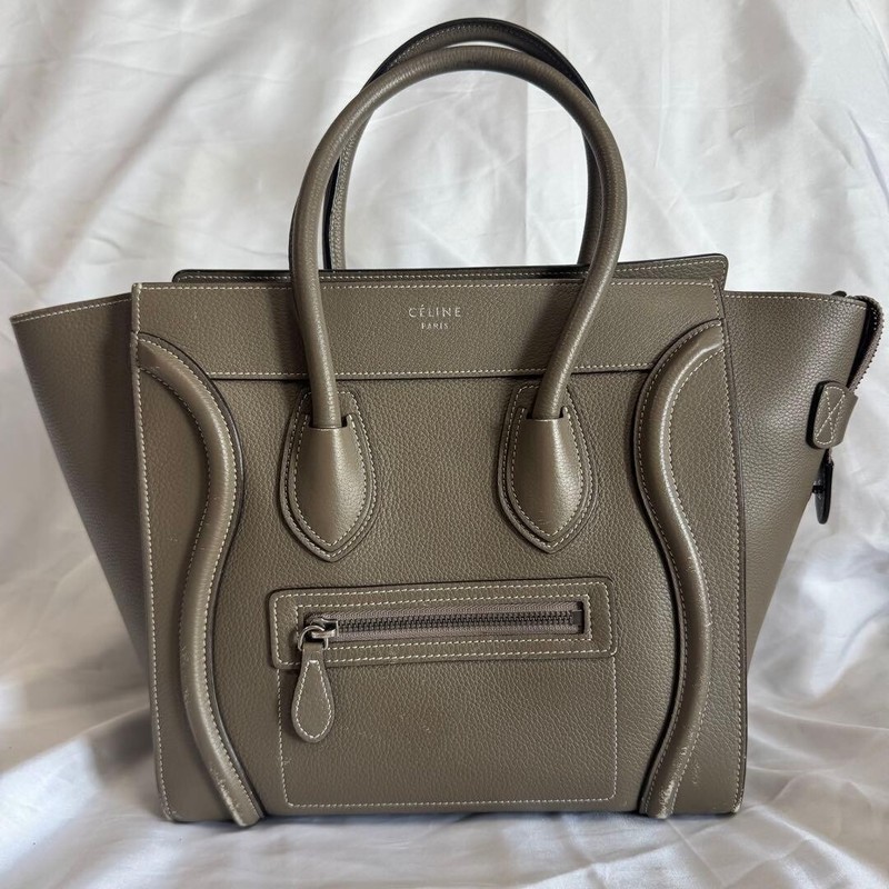 CELINE Luggage Drummed Calfskin Micro Authentic From Japan