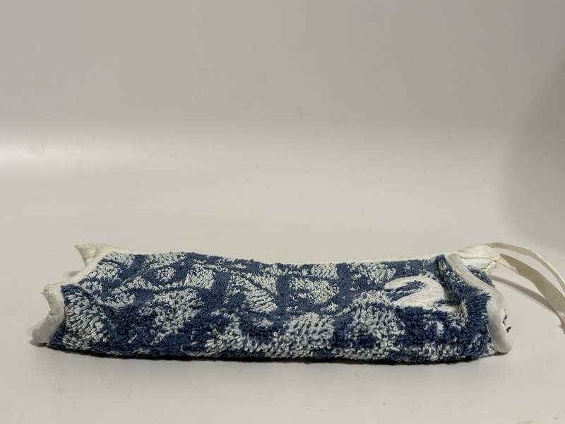 Vtg Christian Dior by John Galliano Blue Monogram Terry Pouch gallery