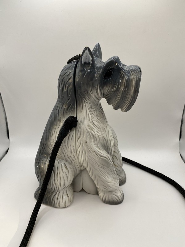 Vintage Timmy Woods Gray & White Schnauzer Pocketbook Purse Handbag Has Damage