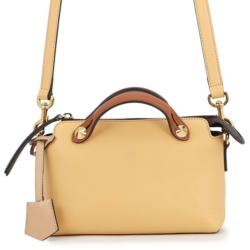 FENDI By the way Size Small Leather Yellow/Brown 8BL145