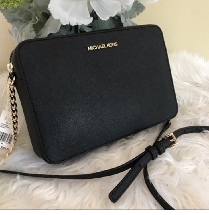 Michael Kors Jet Set 32S4GTVC3L Crossbody Bag, Large – Black