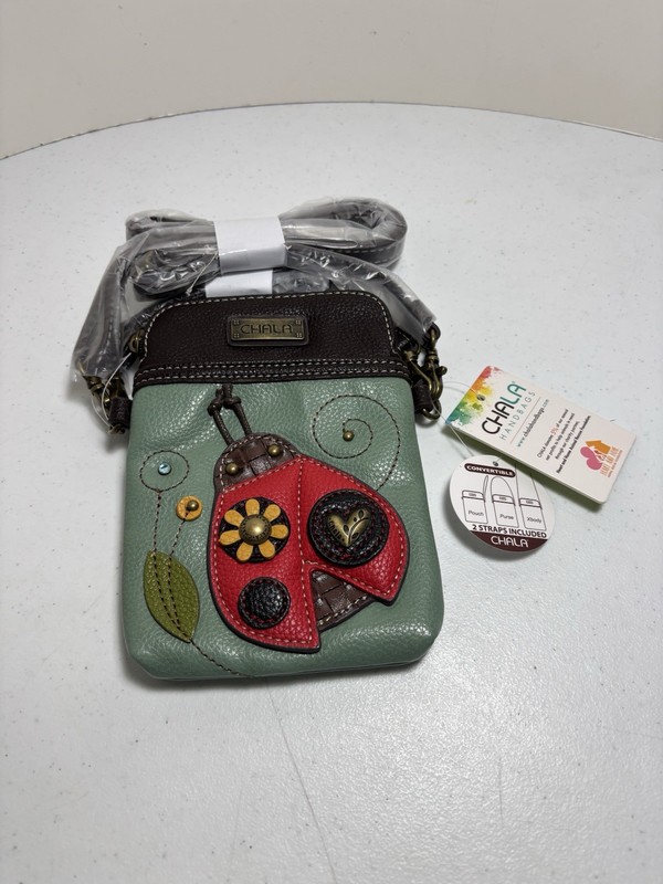 NEW Chala Lady Bug Cell Phone Crossbody Purse Adjustable Strap