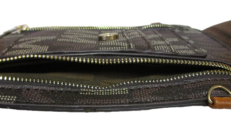 MKF Small Crossbody Cell Phone Purse Wallet -Vegan Leather Cellphone Bag – Brown gallery