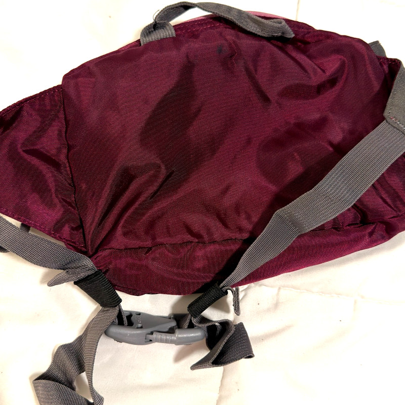Vintage 90's JanSport Walkman Fanny Pack Purple Wraparound Bag CD Player Pocket gallery