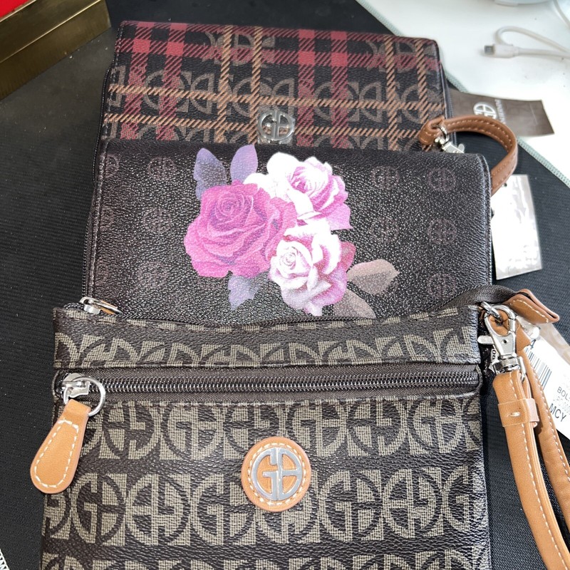 Giani Bernini Block Signature Wristlet or Crossbody Wallet You Pick