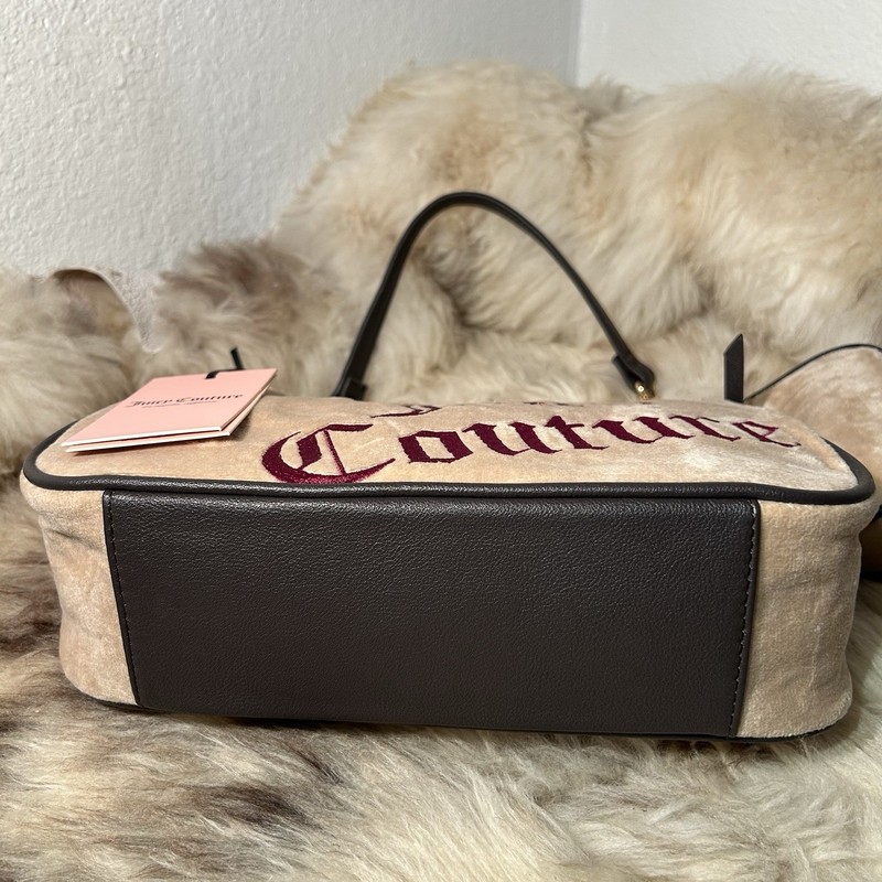 NWT Juicy Couture Better Together 2-in-1 Shoulder Bag-Velour -Pecan & Chocolate gallery