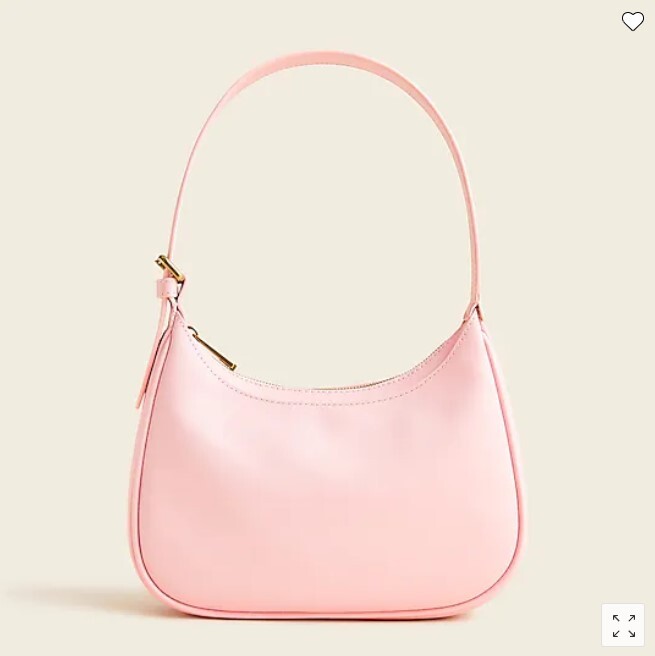 New J Crew Orchid Pink Copenhagen Leather Shoulder Bag 5 3/4"H x 10"W x 1 1/2"