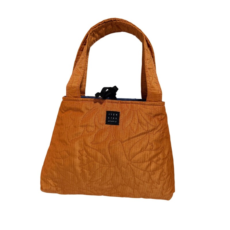 Lisa Lill Studio Reversible Mini Tote Handbag Bag Navy Orange gallery