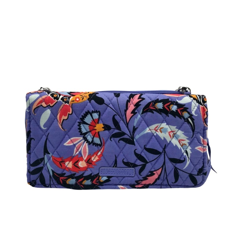 Vera Bradley Purple Mural Garden Fabric Crossbody