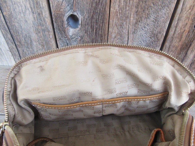 MICHAEL by MICHAEL KORS Top Handle Studded Satchel | Sienna Brown gallery