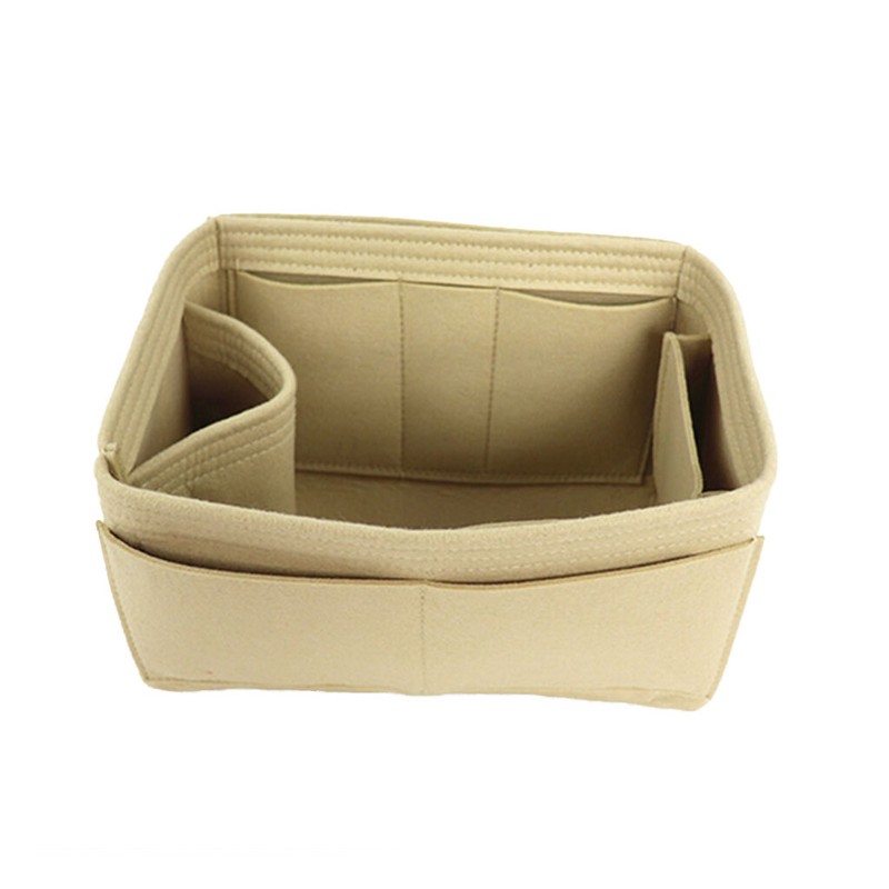 Women Felt Purse Handbag Organizer Insert Multi Pocket Storage Tote Bag Durable gallery
