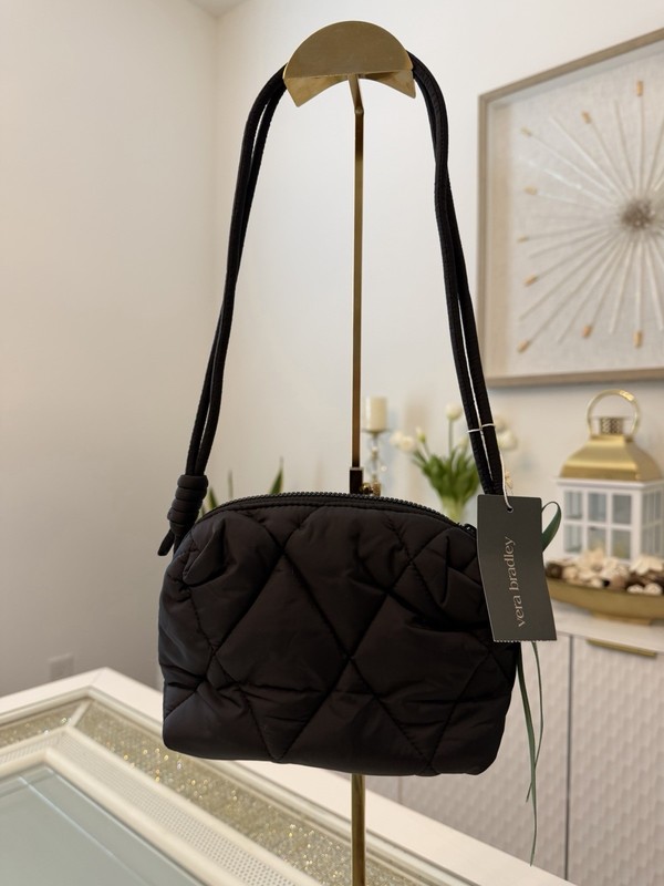 Vera Bradley Featherweight Blake Crossbody Bag Moonless Night Black NWT $45.00