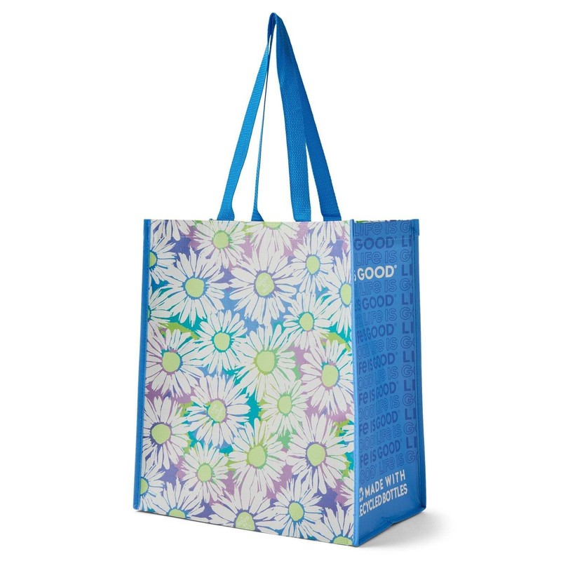 Life is Good 157307 – Tie Dye Daisy Pattern The Good Tote – Large – Cornflower B