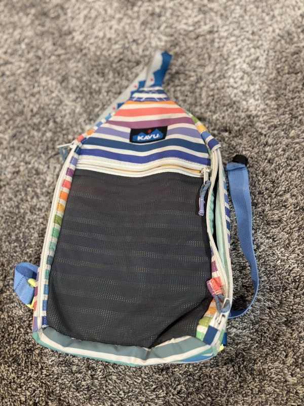 KAVU Rainbow Rope Mini Sling back Bag Vacation travel Summer