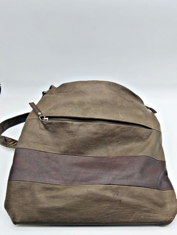 Cinino Germany Leather Crossbody Shoulder Bag Brown Olive Purse gallery